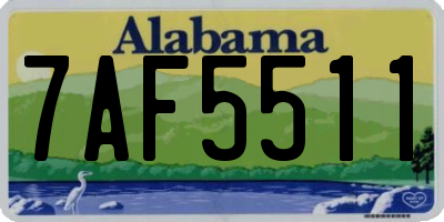 AL license plate 7AF5511