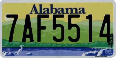 AL license plate 7AF5514