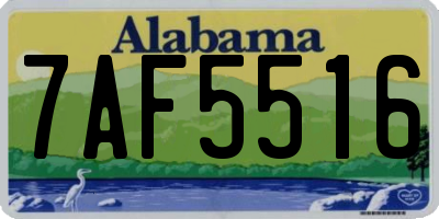 AL license plate 7AF5516