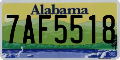 AL license plate 7AF5518