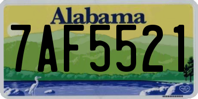 AL license plate 7AF5521