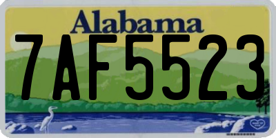 AL license plate 7AF5523