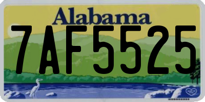 AL license plate 7AF5525