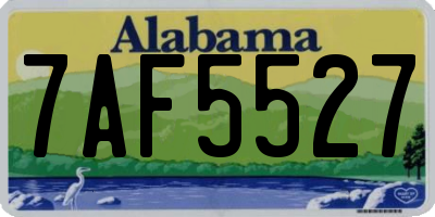 AL license plate 7AF5527