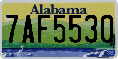 AL license plate 7AF5530