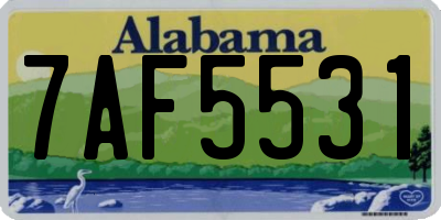AL license plate 7AF5531