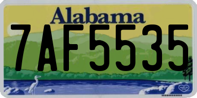 AL license plate 7AF5535