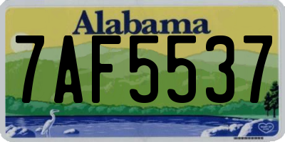 AL license plate 7AF5537