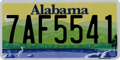 AL license plate 7AF5541