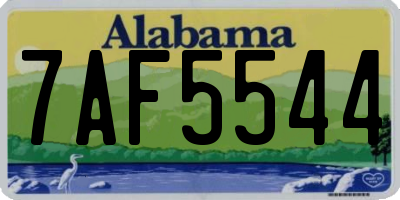 AL license plate 7AF5544