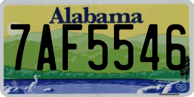 AL license plate 7AF5546