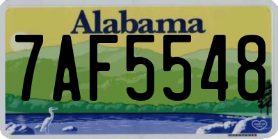 AL license plate 7AF5548