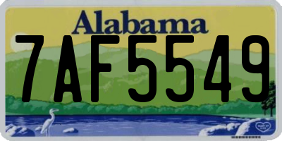 AL license plate 7AF5549