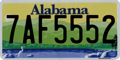 AL license plate 7AF5552