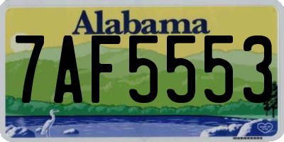 AL license plate 7AF5553