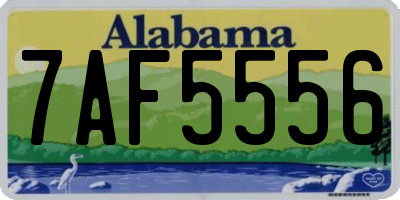 AL license plate 7AF5556