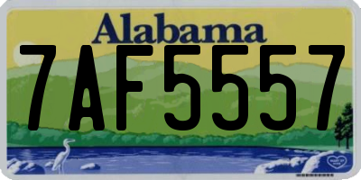 AL license plate 7AF5557