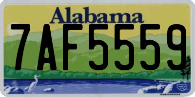 AL license plate 7AF5559