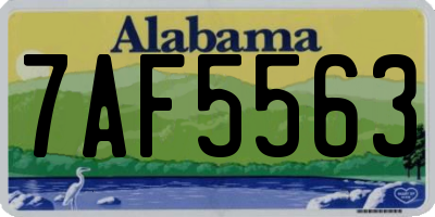 AL license plate 7AF5563