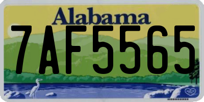 AL license plate 7AF5565