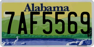 AL license plate 7AF5569