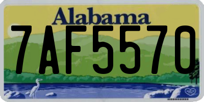 AL license plate 7AF5570