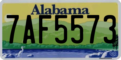 AL license plate 7AF5573