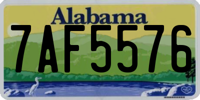 AL license plate 7AF5576