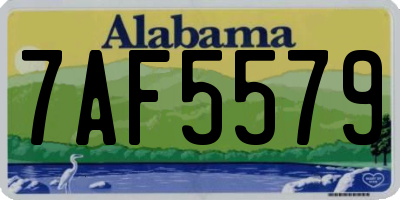 AL license plate 7AF5579