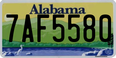 AL license plate 7AF5580