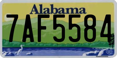 AL license plate 7AF5584