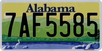 AL license plate 7AF5585