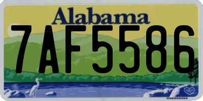 AL license plate 7AF5586