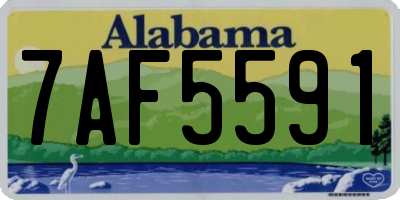 AL license plate 7AF5591
