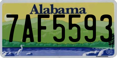 AL license plate 7AF5593