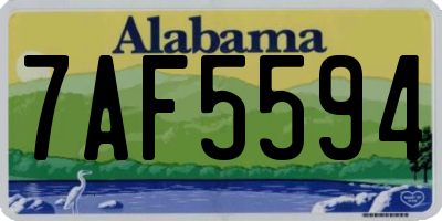 AL license plate 7AF5594