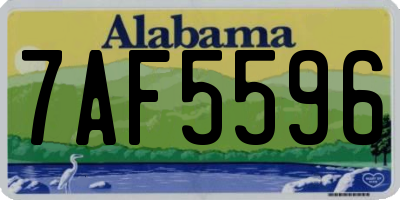 AL license plate 7AF5596