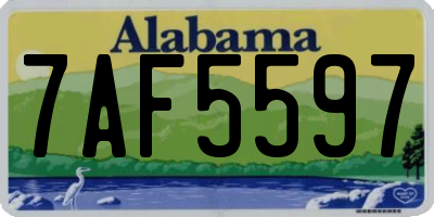 AL license plate 7AF5597