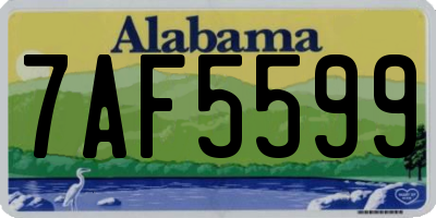AL license plate 7AF5599