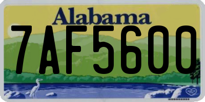 AL license plate 7AF5600