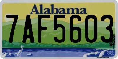 AL license plate 7AF5603