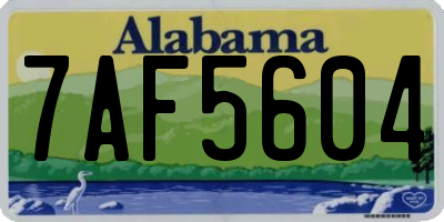 AL license plate 7AF5604