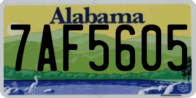 AL license plate 7AF5605