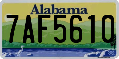 AL license plate 7AF5610