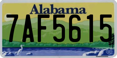 AL license plate 7AF5615