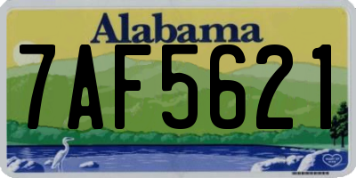 AL license plate 7AF5621