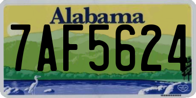 AL license plate 7AF5624