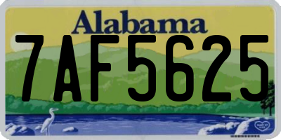 AL license plate 7AF5625