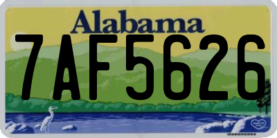 AL license plate 7AF5626