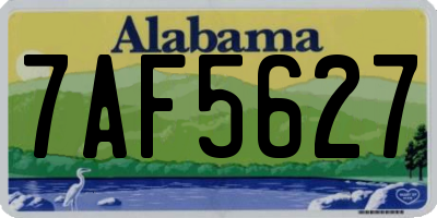 AL license plate 7AF5627